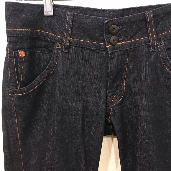 HUDSON straight bootcut flare dark wash 2 buttons - Picture 2 of 7